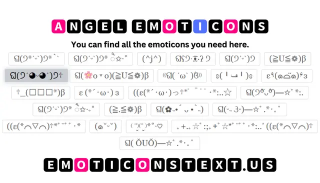 Angel Emoticons ଘ(✿˵•́ ᴗ •̀˵)