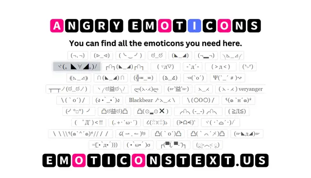 Angry Emoticons (⩺_⩹)