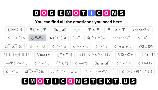 Dog Emoticons ૮ ˆﻌˆ ა