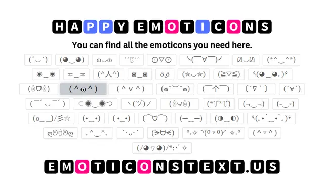 Happy Emoticons (^人^)