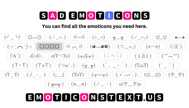 Sad Emoticons (︶︹︺)