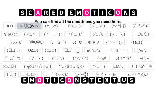 Scared Emoticons ◑.◑