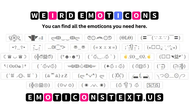 Weird Emoticons (╬ಠิ益ಠิ)