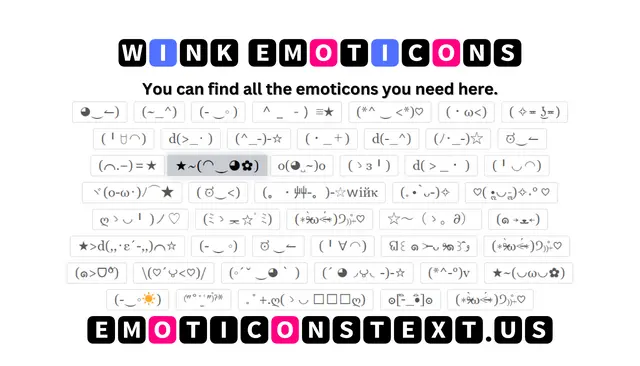 Wink Emoticons (~_^)